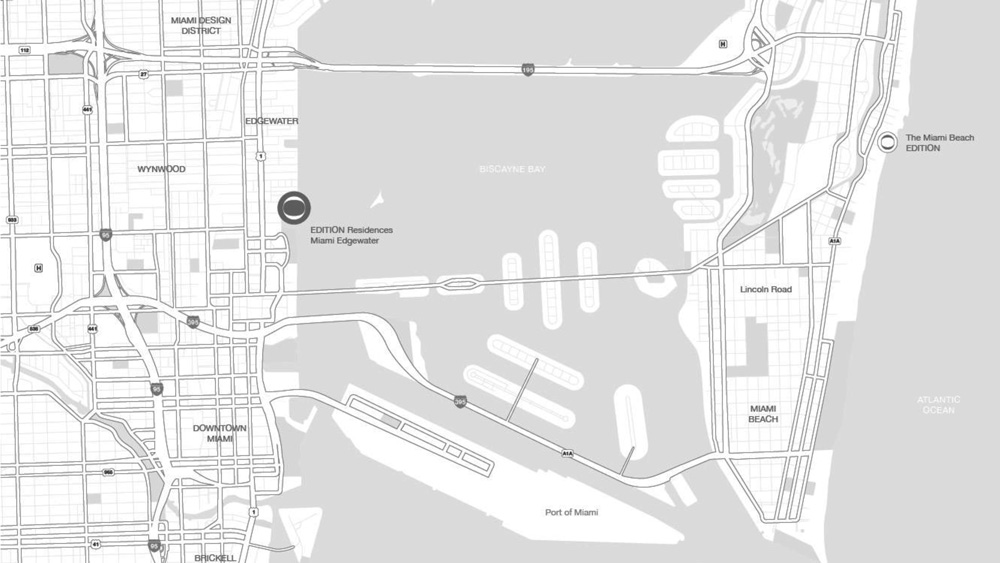 Neighborhood Map_EDITION Residences, Miami Edgewater